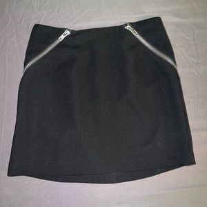 Black mini skirt